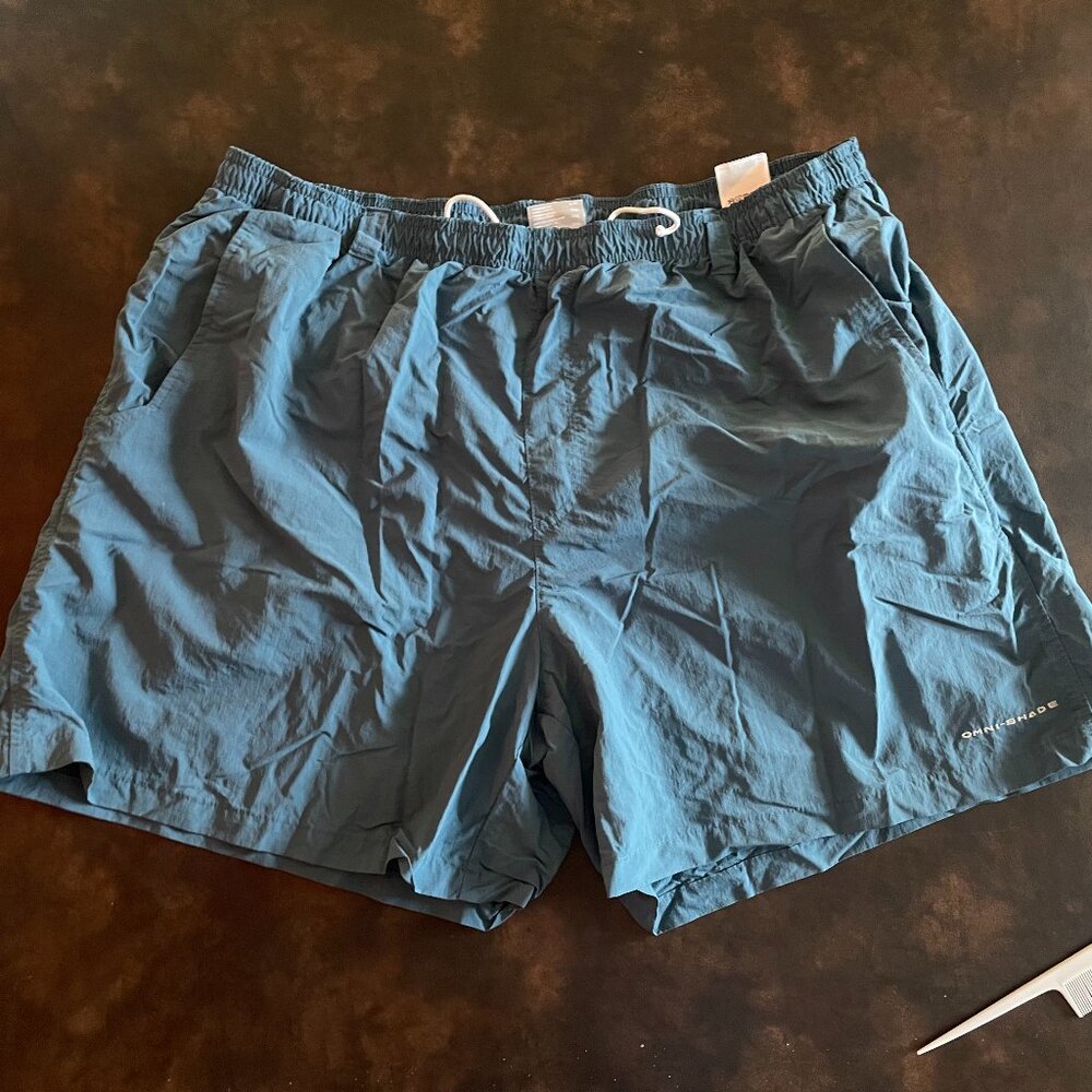 XXL Dusty Blue Mens Vintage Columbia PFG Outdoors Shorts